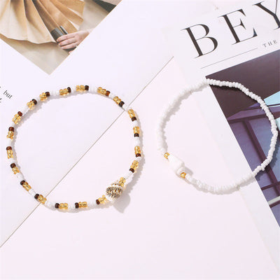Bohemian pearl bracelet "Sunset Soirée" – Elegant & natural