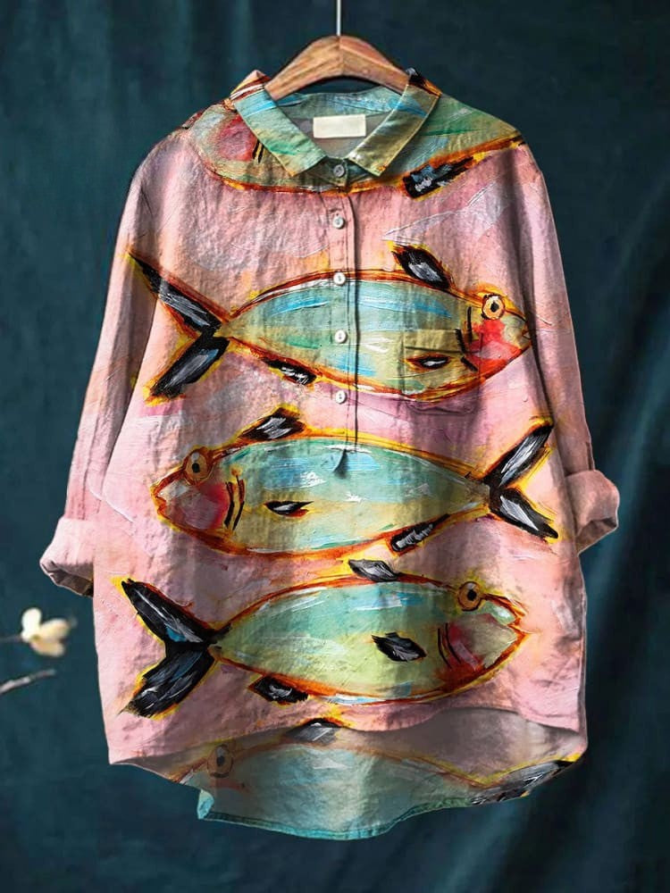 Savannah - Vintage Fish Art Print Shirt