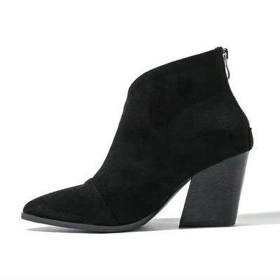 Hailey | Pointed Ankle Boot With Suede Effect