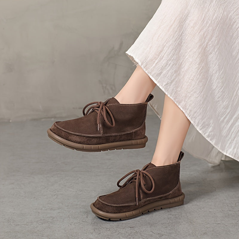 Lirinda – Leather Lace-Up Ankle Boots