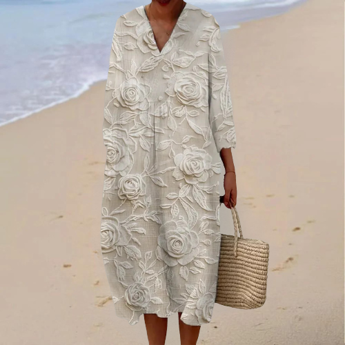 Ayline - Sculpted Floral Dress