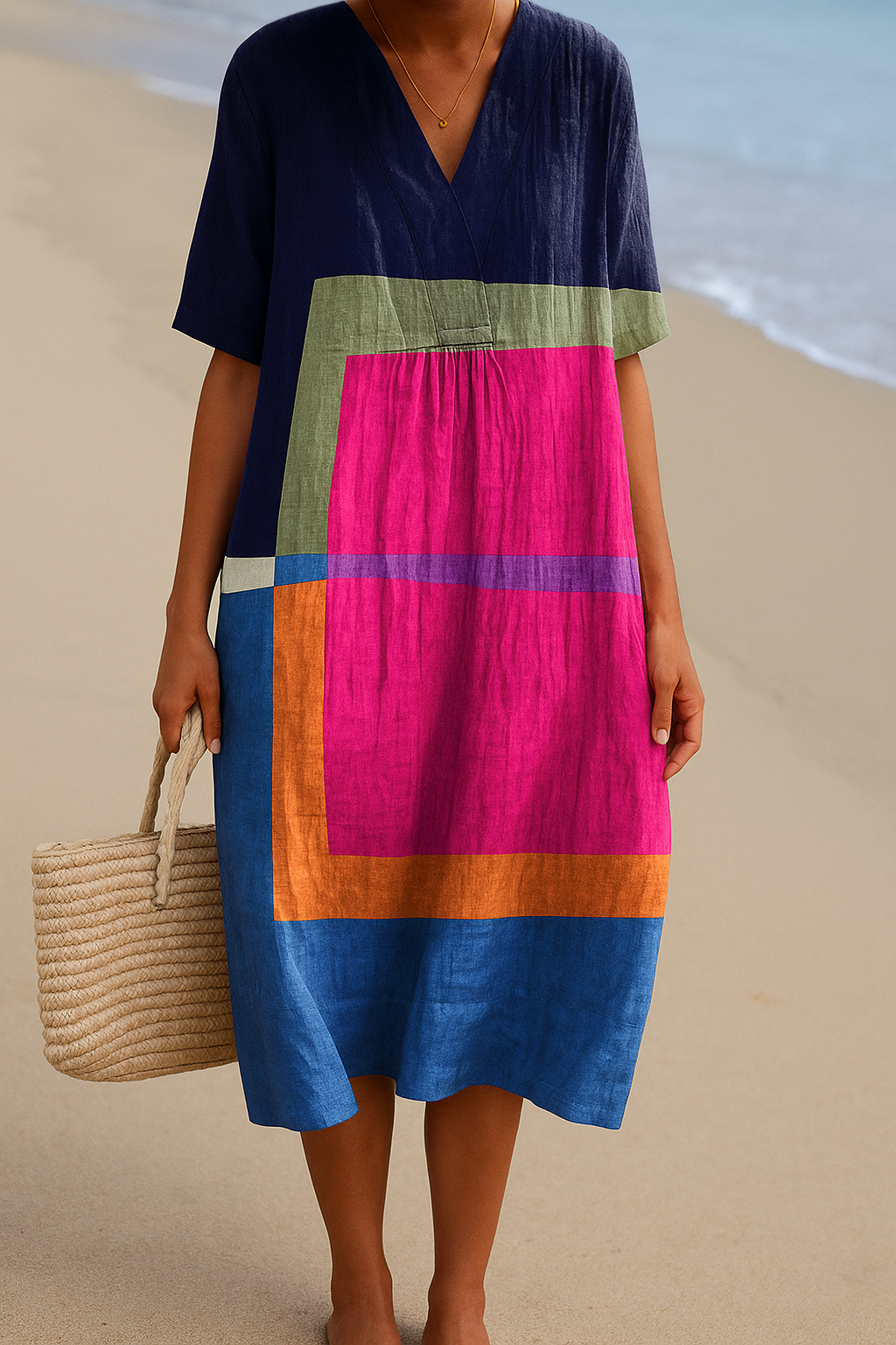 Ariane - Bright Color Block Dress