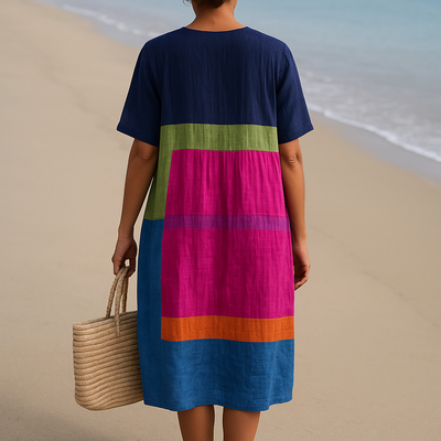 Ariane - Bright Color Block Dress