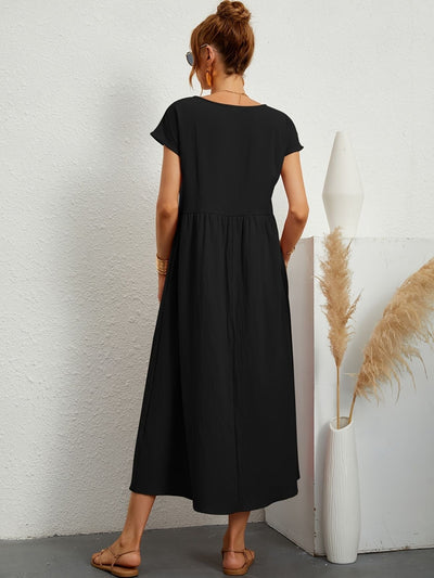 Kimber - Casual O-Neck Midi Dress