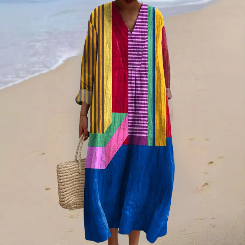 Solene - Joyful Geometric Dress