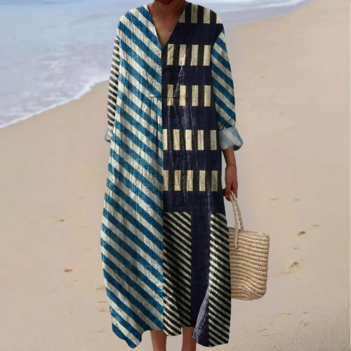 Nora – Contrast Graphic Dress