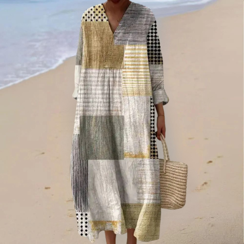 Nahla - Elegant Patchwork Dress