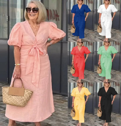 Natasha - Elegant V-Neck Dress