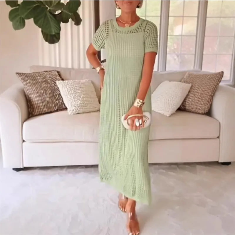 Riviera™ Set with Slip Dress + Crochet Lace Overlay / The Serene Elegance of the Mediterranean Breeze!