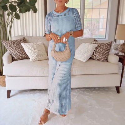 Riviera™ Set with Slip Dress + Crochet Lace Overlay / The Serene Elegance of the Mediterranean Breeze!