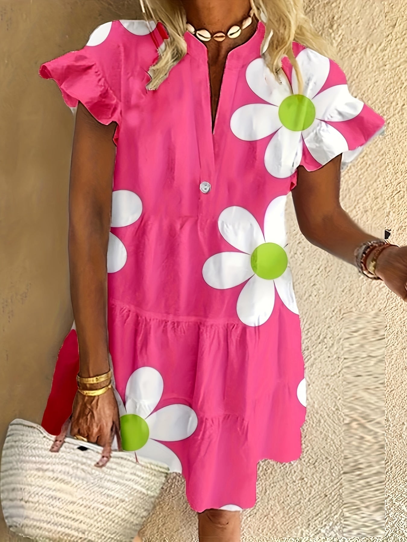 Aliza - Elegant Curves Blooming Style Dress