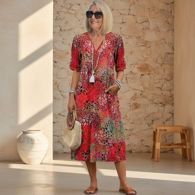 Andrea - Vibrant Midi Dress