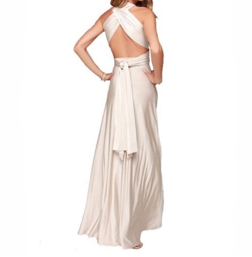 Henley - Vibrant Strapped V-Neck Long Gown
